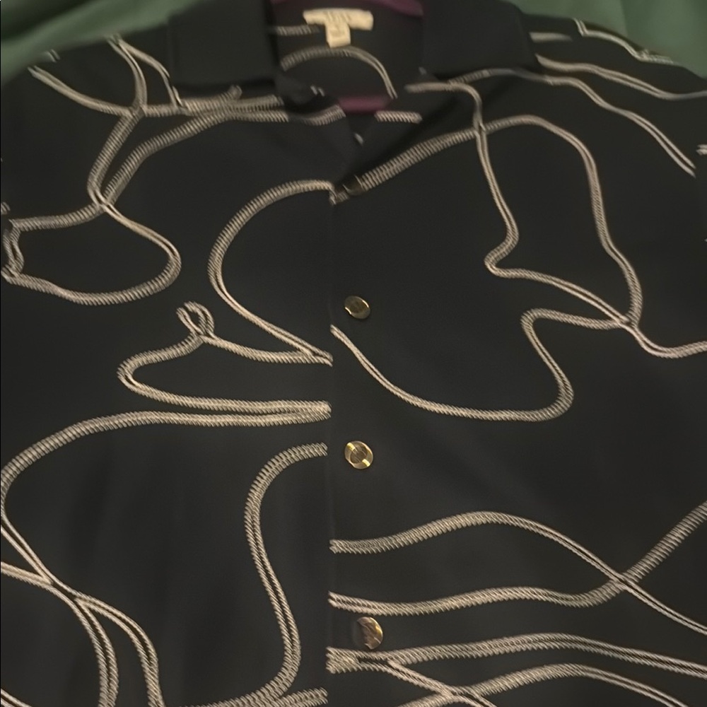 Reiss Blue Patterned Shirt - Picture 3 of 7